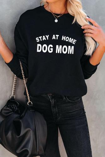 Crewneck Stay At Home Dog Mom Sweatshirt