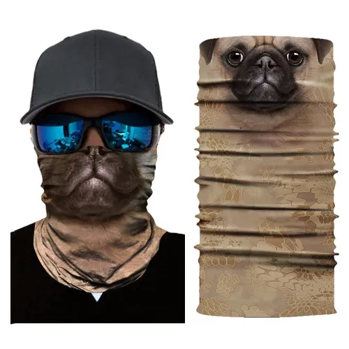 Multi Function 3D Animal Pattern Neck Gaiter Face Mask