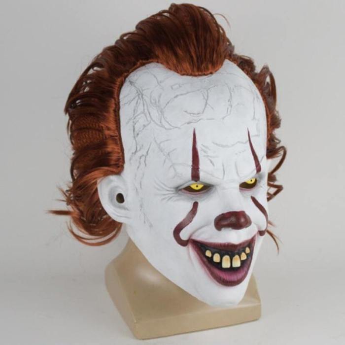 Joker Pennywise Stephen King It Chapter 2 Scary Latex Mask Cosplay Prop
