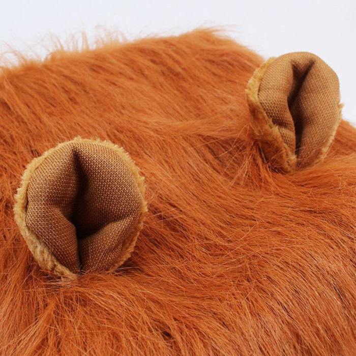 Pets Cosplay Clothes Transfiguration Costume Lion Wig For Dog And Cat