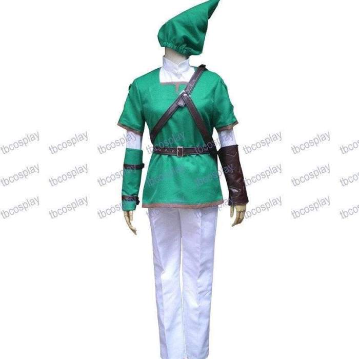 The Legend Of Zelda Link Green Link Cosplay Costume