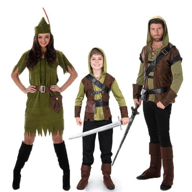 Robin Hood Peter Pan Prince Thieves Medieval Sherwood Hunter Costume