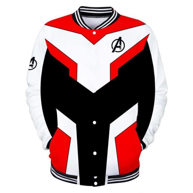 Avengers Endgame Cosplay Costumes Women Men Superhero Quantum Realm Baseball Uniform Daily Casual Sweater Sportswear Coat Tops