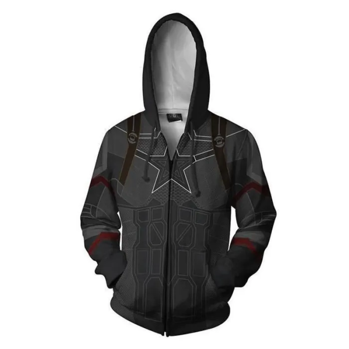 The Avengers Hoodie- Captain America Zip Up Hoodie