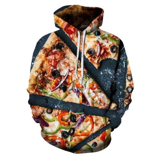 Olive Pizza 3D Hoodie Sweatshirt Pullover