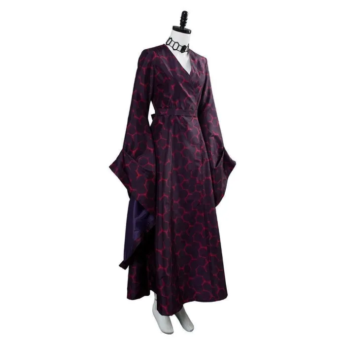Game Of Thrones Season 8 Melisandre Red Hexagon Dress Dark Gown Cosplay Costume