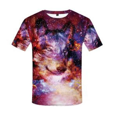 Galaxy Wolf Space T-Shirt