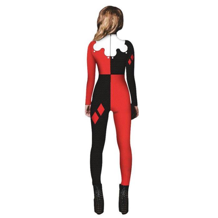 Suicide Squad Harley Quinn Jumpsuit Catsuit Sexy Costumes Halloween Bodysuit Cosplay