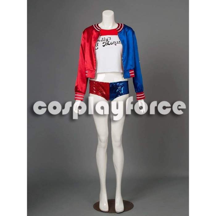 Suicide Squad Harley Quinn Cosplay Costume mp002869