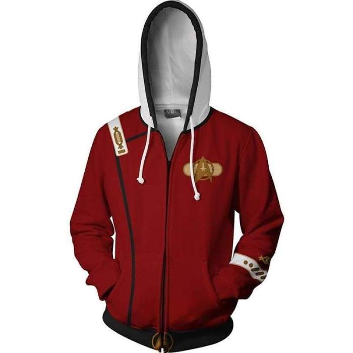 Star Trek Ii: The Wrath Of Khan Hoodie 3D Zip Up Sweatshirt Unisex