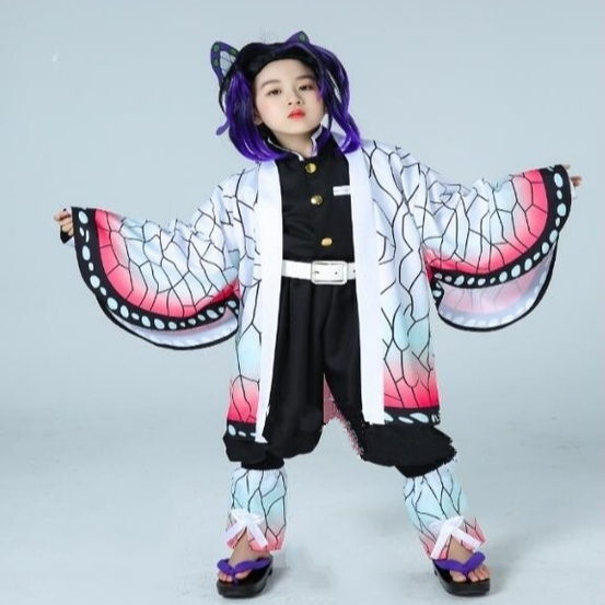 Anime Demon Slayer Kimetsu No Yaiba Kimono Cosplay Costume For Kids