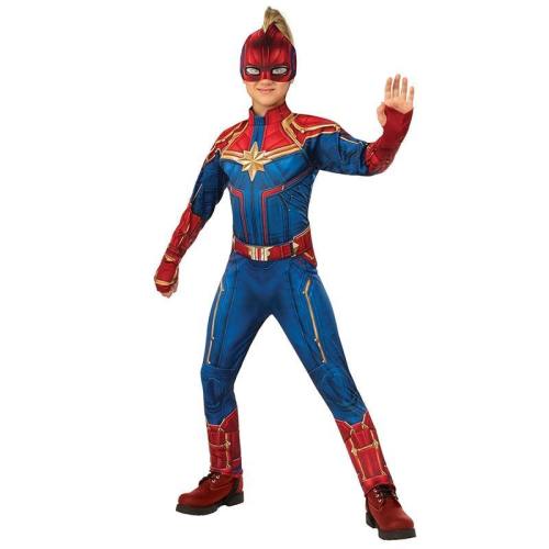 Captain Amercia Marvel Child Girls Superhero Kids Halloween Cosplay Carnival Party Costume