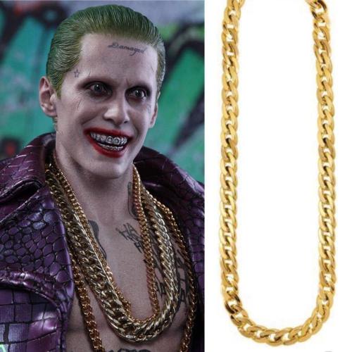 Suicide Squad Joker Gold Chunky Necklace Chain Cosplay Accessory