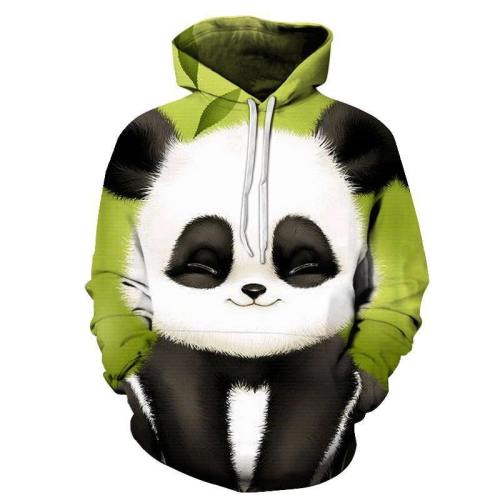 Green Panda 3D - Sweatshirt, Hoodie, Pullover