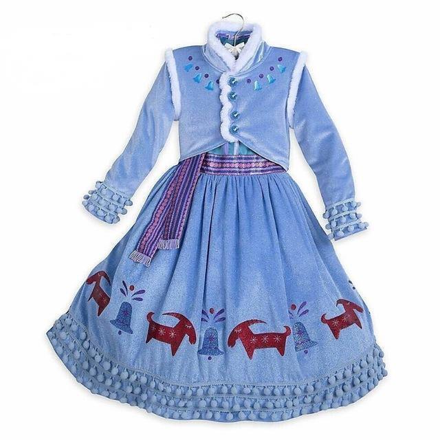 Frozen Dress Winter Girl Princess Anna Elsa Cute Girl Party Christmas  Halloween Costumes Cinderella Infantils Dresses