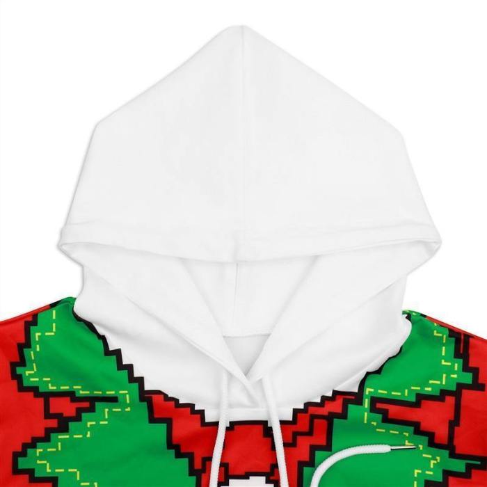Mens Red Green Hoodies 3D Graphic Printed Merry Christmas Pullover