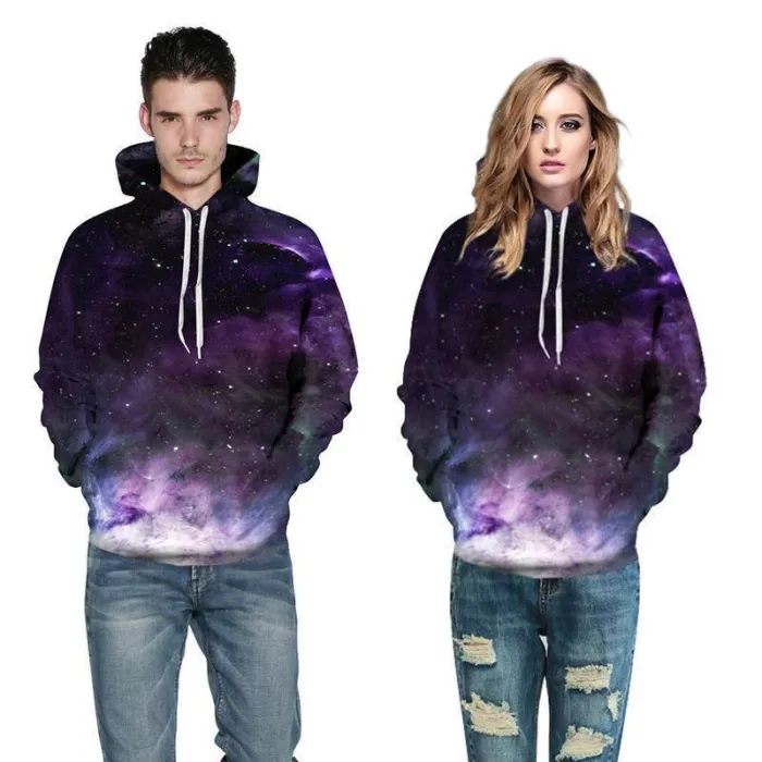 3D Print Hoodie - Galaxy  Space Pattern Pullover Hoodie  Css062
