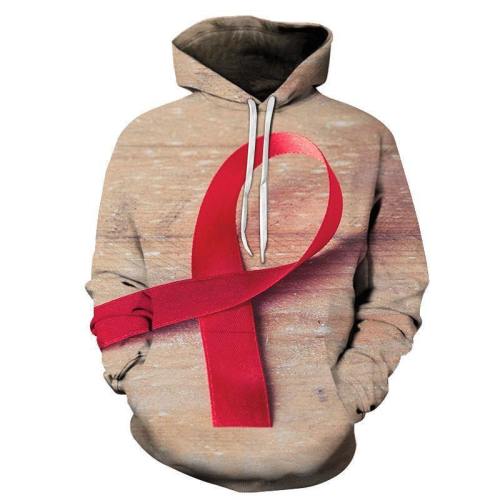 Let'S Fight Aids Ribbon 3D - Sweatshirt, Hoodie, Pullover