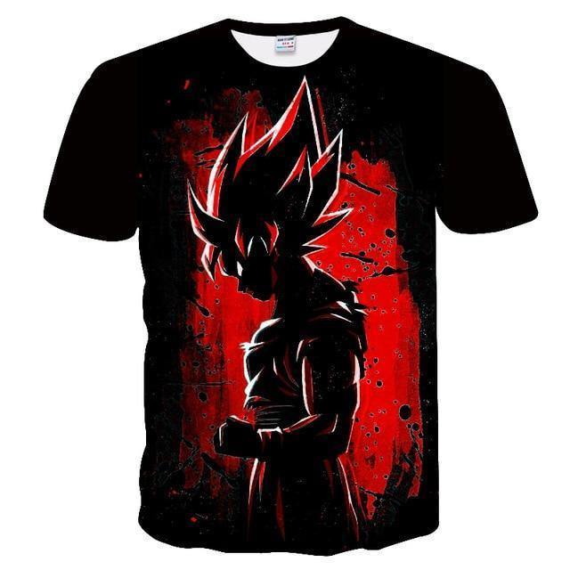 Anime Dragon Ball Z 3D Printing T-Shirt Cool Fashion Comfortable Short-Sleeved Creative Shirt