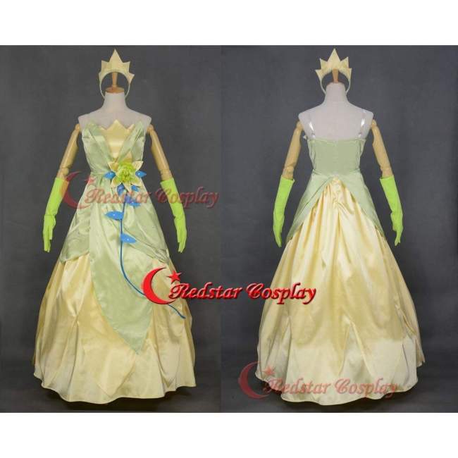 Princess And The Frog Inspired Tiana Costume Cosplay Dress Princess Tiana Frog Queen Inspired Dress Costume