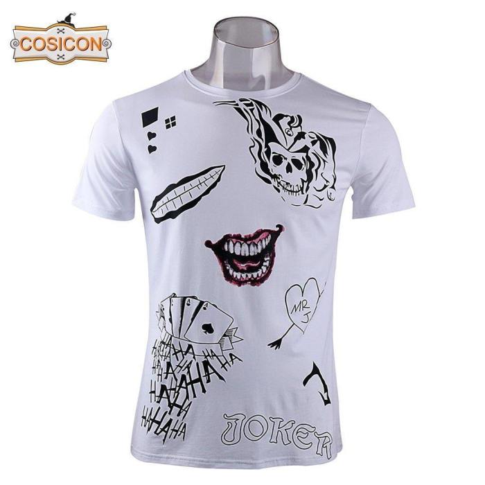 Suicide Squad T-Shirt Joker Tattoos Costume T-Shirt