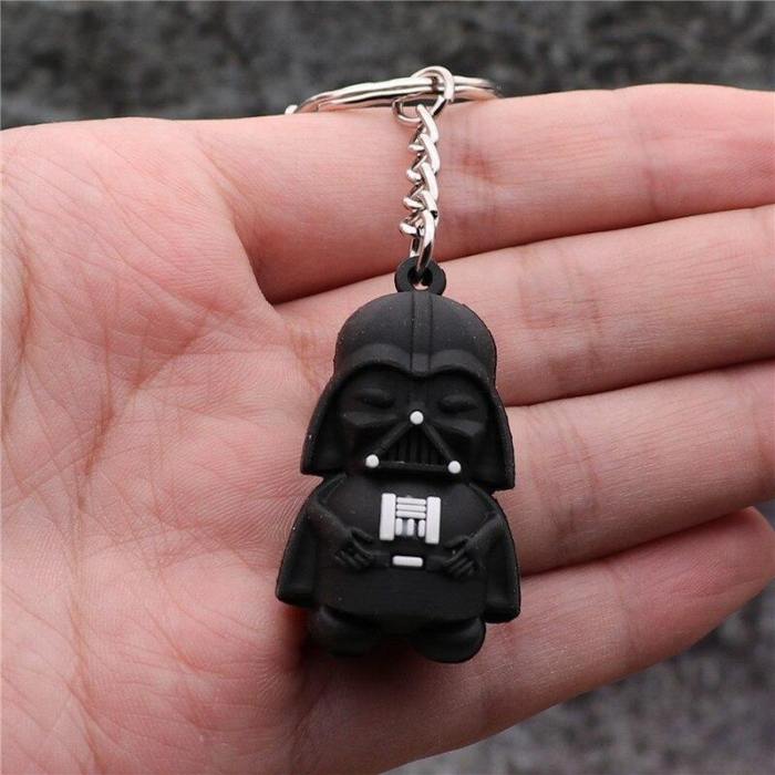 Star Wars Stormtrooper Mandalorian Yoda Darth Vader Keychain Badge