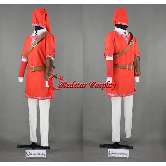 The Legend Of Zelda Link Cosplay Costume Red Version Custom In Any Size