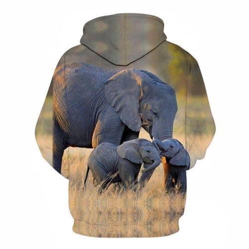 Elephant Family 3D - Sweatshirt, Hoodie, Pullover