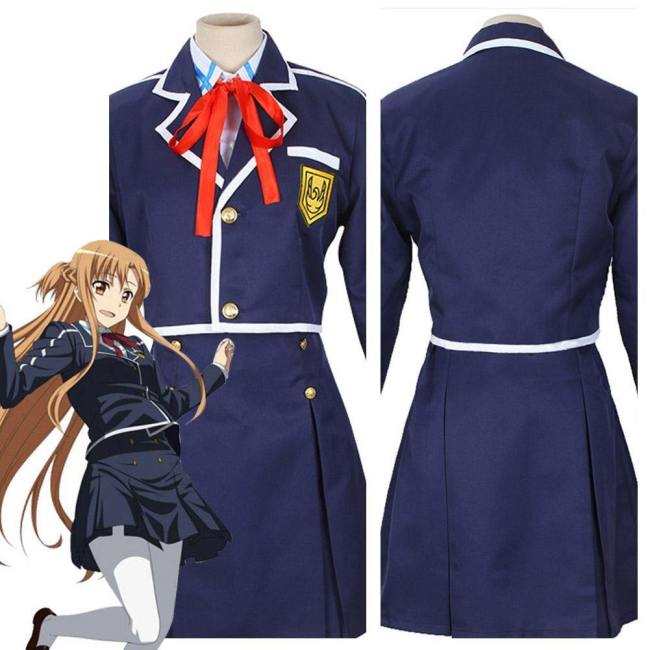 Sword Art Online Sao Yuuki Asuna Uniform Skirt Outfits Halloween Carnival Suit Cosplay Costume