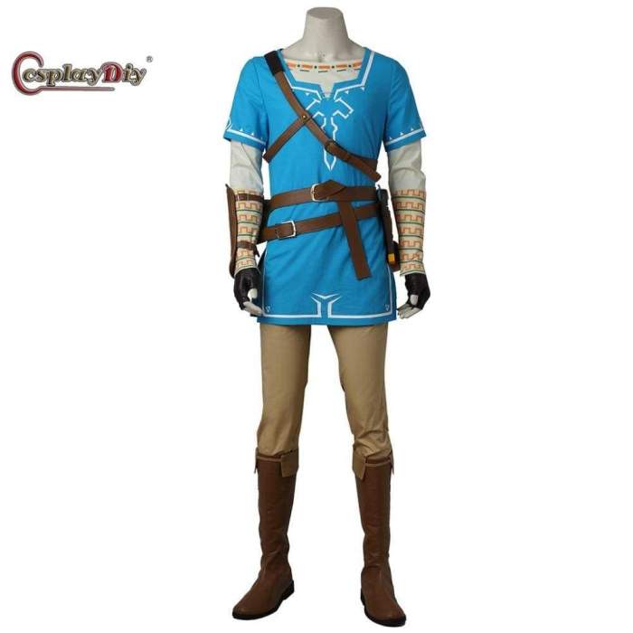 The Legend of Zelda Breath of the Wild Link Cosplay Costume Adult Men Halloween Carnival Outfit Full set Custom Made