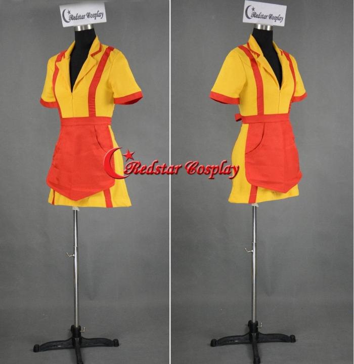 Adult Tv Show Two 2 Broke Girls Max / Caroline Diner Waitress Cosplay Costume Custom In Any Size