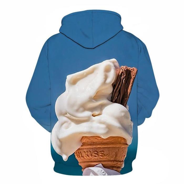 Vanilla Ice Cream Cone 3D - Sweatshirt, Hoodie, Pullover