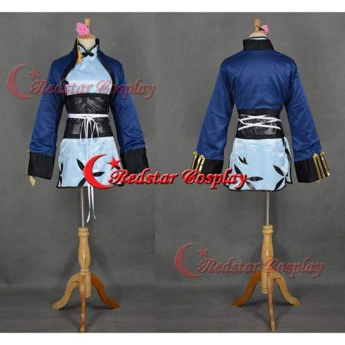 Black Butler Kuroshitsuji Ran Mao Blue Cat Cheongsam Cosplay Costume