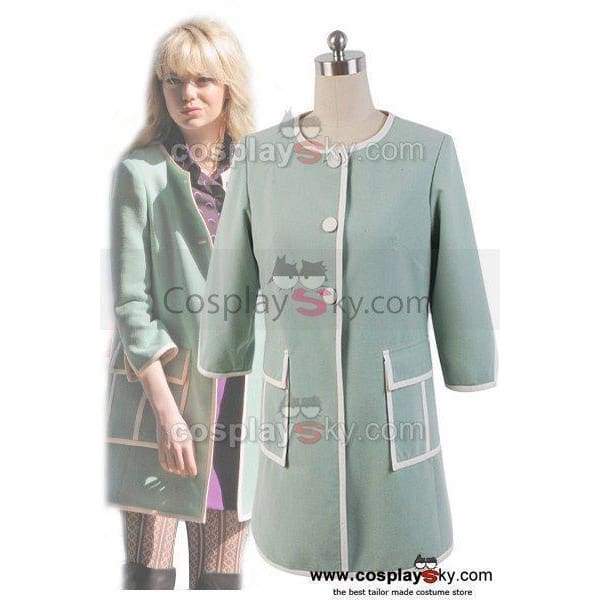 The Amazing Spider-Man 2 Gwen Stacy Green Coat Costume Cosplay