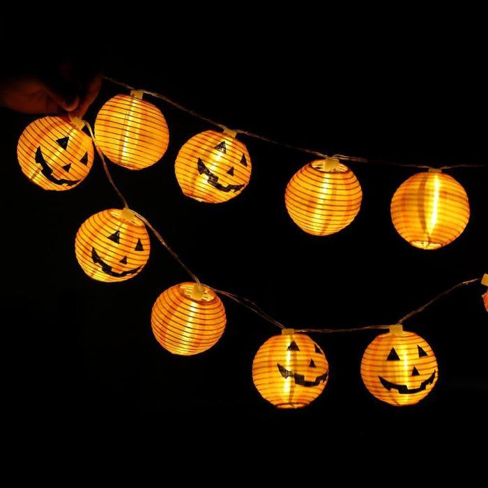 Pumpkin Lights Led String Lights Halloween Decoration Warm White