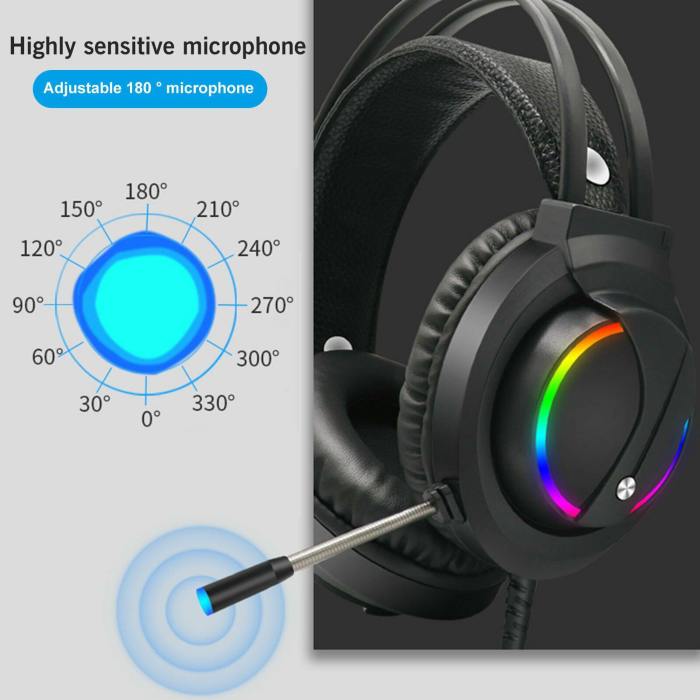 Rgb Gaming Headset 7.1 Surround Sound Gaming Mic Headphones