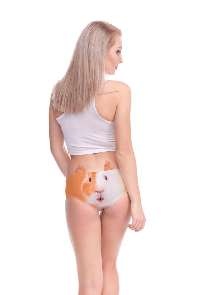 Womens Underwear 3D Printing Rabbit Pattern Briefs