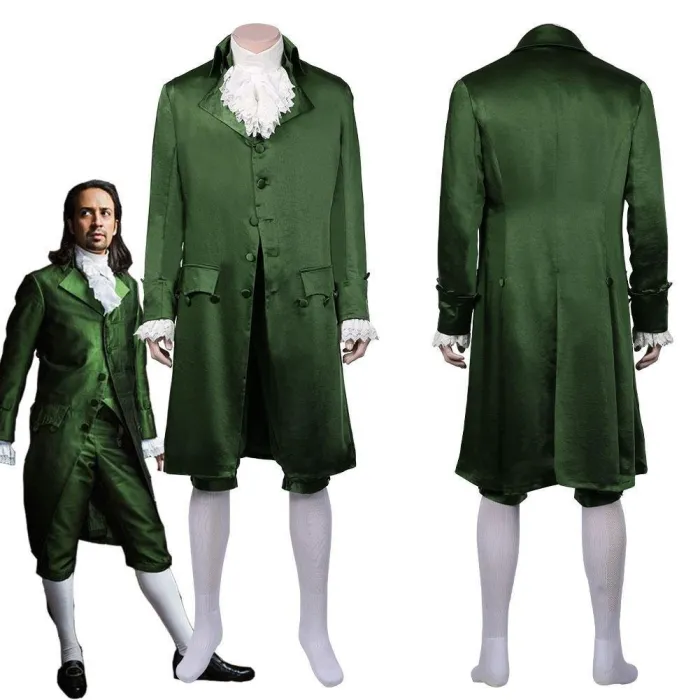 Musical-Hamilton Green Replica Colonial Victorian Edwardian Outffits Halloween Carnival Suit Cosplay Costume
