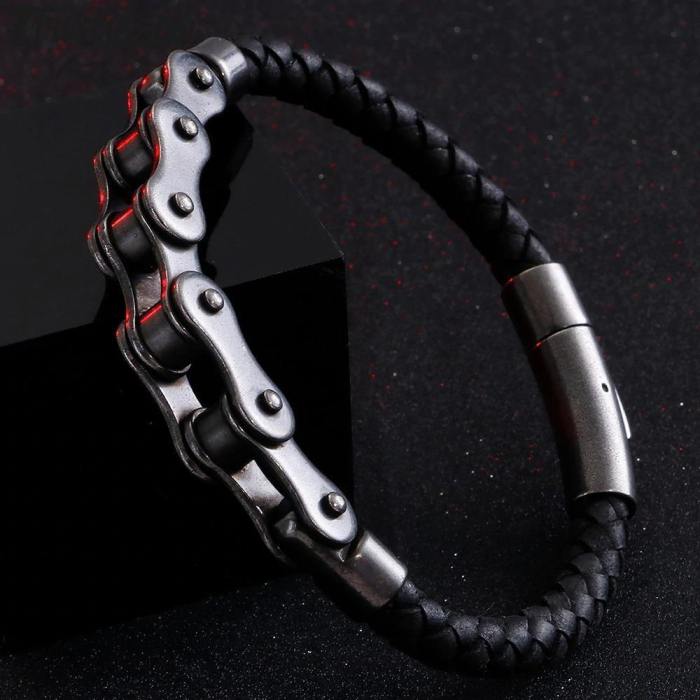 Stainless Steel Bike Chain Bracelet