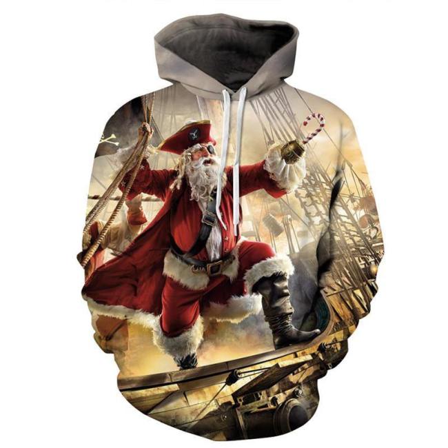 Santa Claus Christmas Hoodies Unisex Sweatshirts