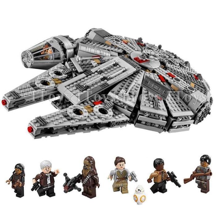 Compatible Legoinglys Star Wars Millennium 7 Falcon Spacecraft Building Blocks Birthday Gift Toys