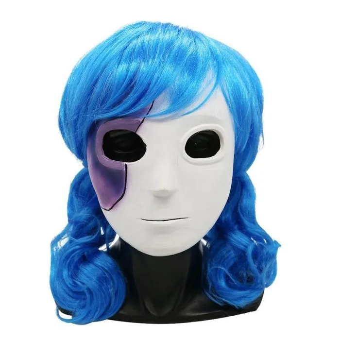 Sally Face Mask Cosplay Latex Masks Wig Halloween Cosplay Props