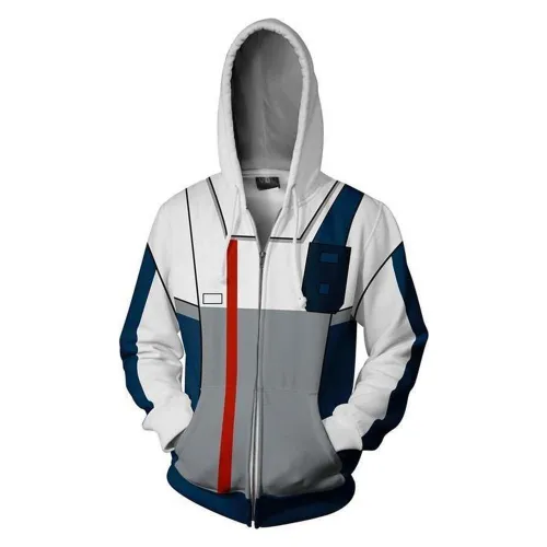 Unisex Amuro·Ray Hoodies Mobile Suit Gundam Zip Up 3D Print Jacket Sweatshirt