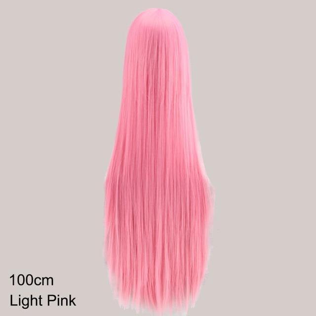 Anime Long Women Synthetic Cosplay Wigs Hair Blue Pink Ombre Wigs For Women Perruque Peruca Halloween