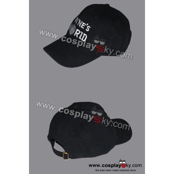 Cap Wayne Campbell Black Hat Costume