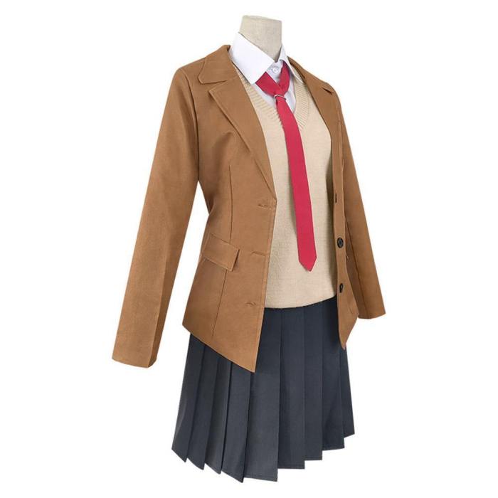 Anime Seishun Buta Yarou Series Sakurajima Mai School Uniform Skirt Outfit Cosplay Costume
