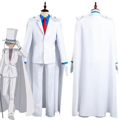 Detective Conan/Case Closed Kaito Kuroba Kid The Phantom Thief Shirt Pants Outfits Halloween Carnival Suit Cosplay Costume