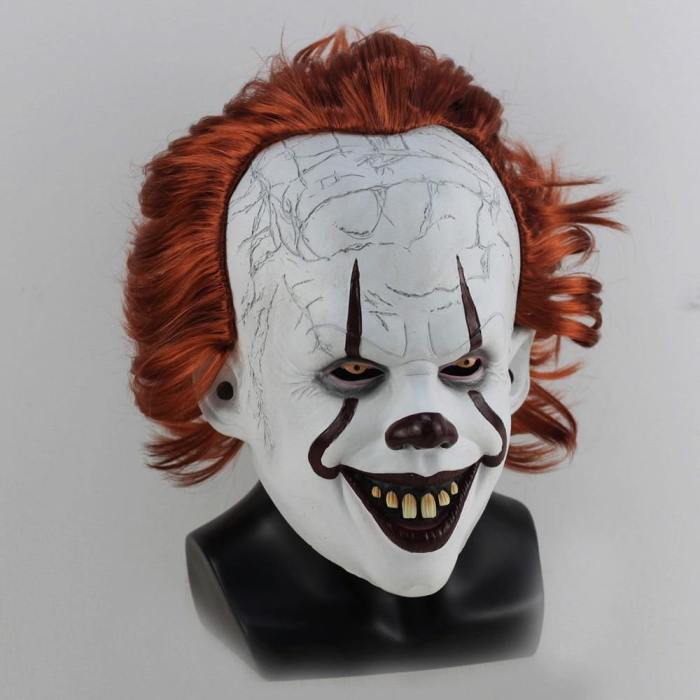 Joker Pennywise Stephen King It Chapter 2 Latex Mask Clown Helmet