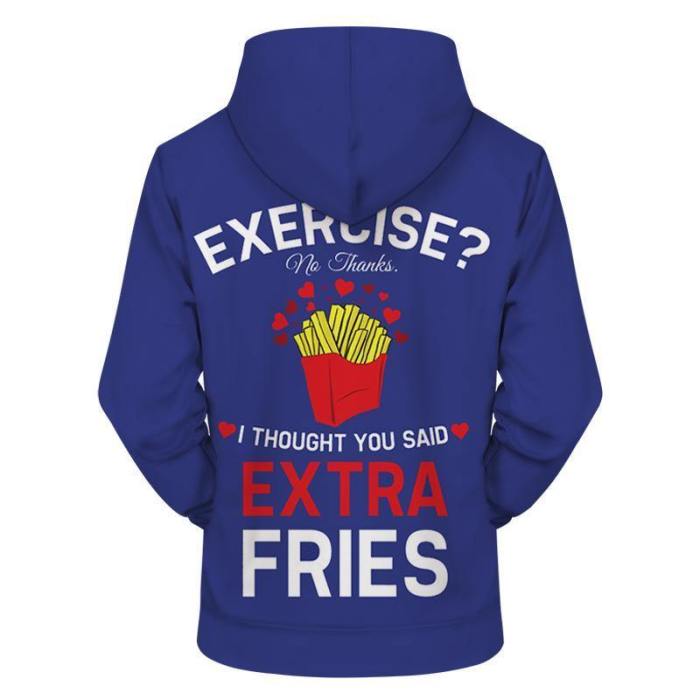 Extra Fries 3D - Sweatshirt, Hoodie, Pullover
