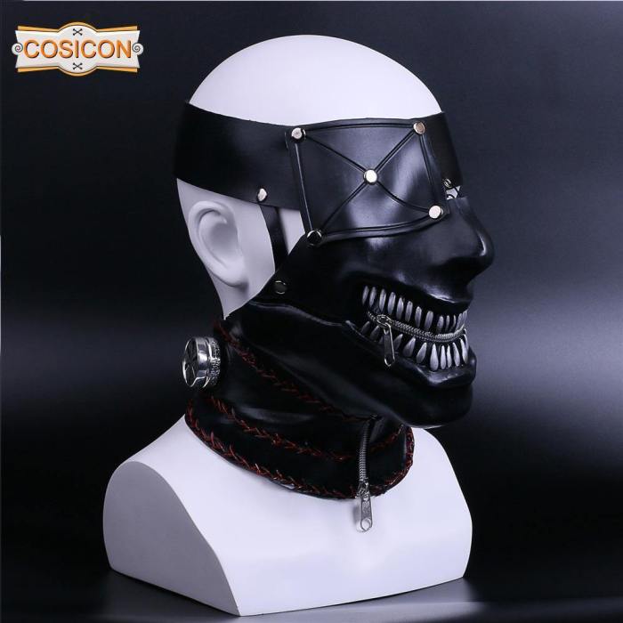 Tokyo Ghoul 2 Kaneki Ken Cosplay Masks Latex Zipper Adjustable Cool Masks Halloween Party Prop